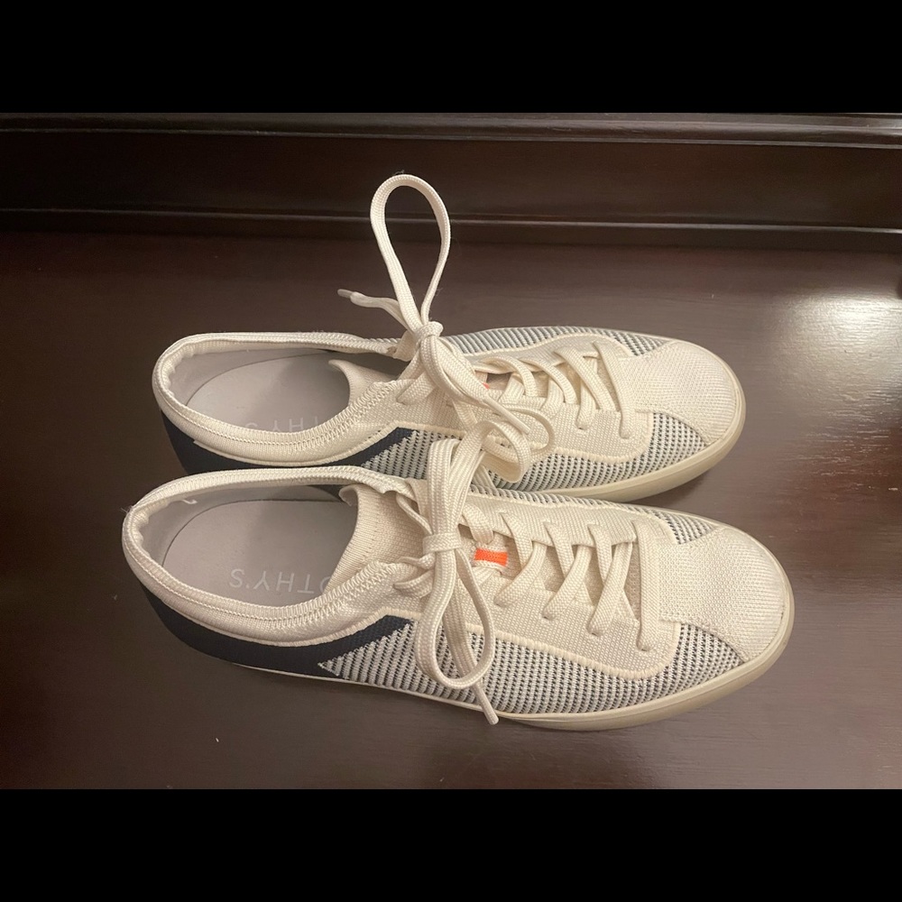 Rothy’s ( Sneakers) Lace up Navy Blue Size 9